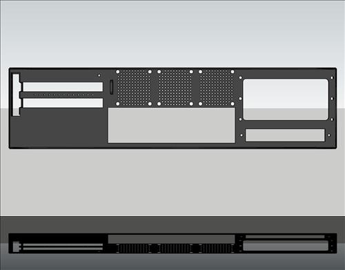 Black PC Rear Horizontal Panel
