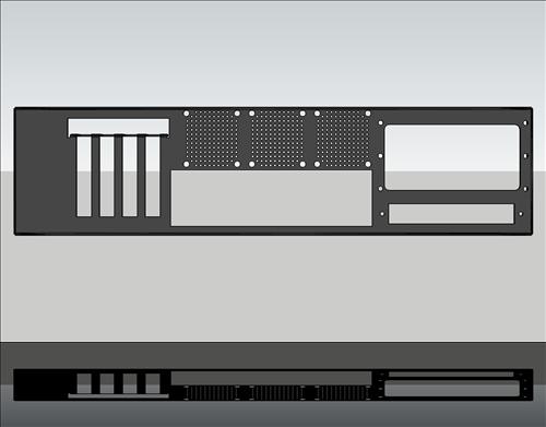 Black PC Rear Vertical Panel